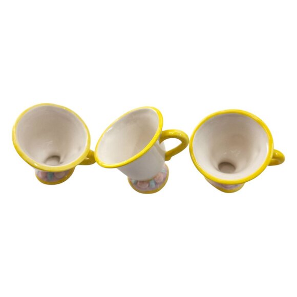 Vintage Disney BEAUTY & THE BEAST Toy China Tea Cup Set of 3 Mrs. Potts - Picture 5 of 11